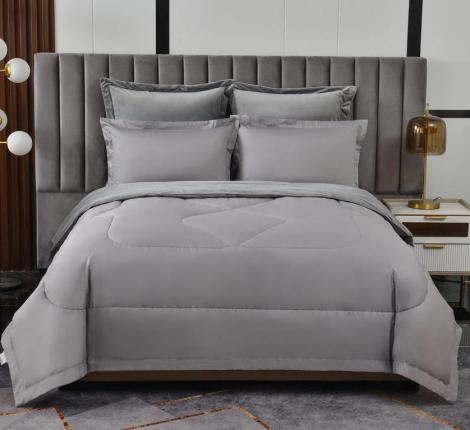 Постельное белье с одеялом "Sofi de Marko" Энрике (серый) Велюр, Евро