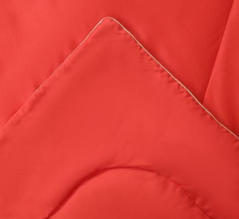 Постельное белье с одеялом "Sofi de Marko" Premium Mako (коралловый красный) Сатин ДеЛюкс, Евро