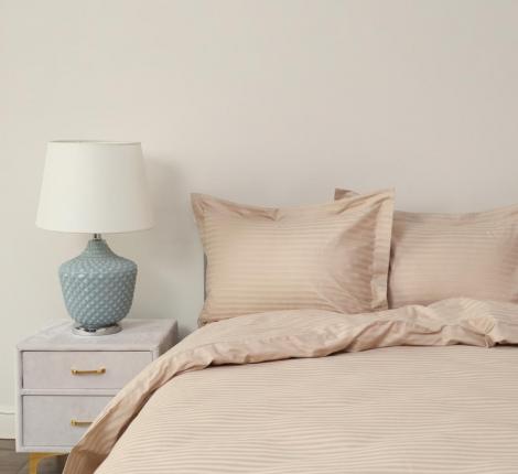 Постельное белье "Sofi de Marko" Моне (карамель) Страйп Сатин, Евро