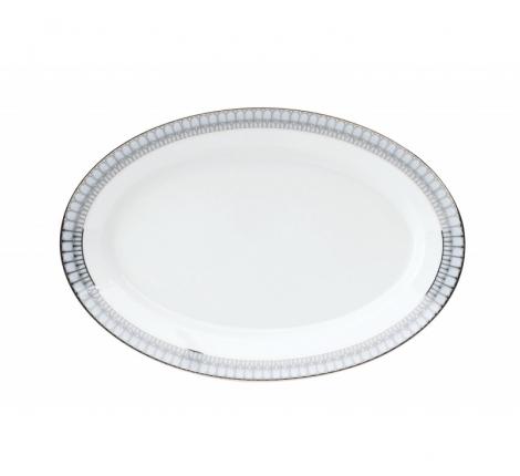 Блюдо овальное "ARCADES GRIS PLATINE" 40х27,5 см, лиможский фарфор
