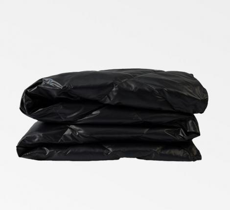 Дорожный плед-пончо пуховый "Travel Cape Plaid Grass" BLACK, 130х170