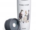 Термокружка с кнопкой-стоппером "FAMILY FARM", 360 мл