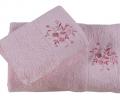 Комплект махровых полотенец &quot;KARNA&quot; VIOLA 50x90-70х140 см, Светло-розовый