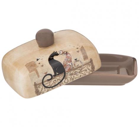 Маслёнка "ПАРИЖСКИЕ КОТЫ", 17*12,5*9 см