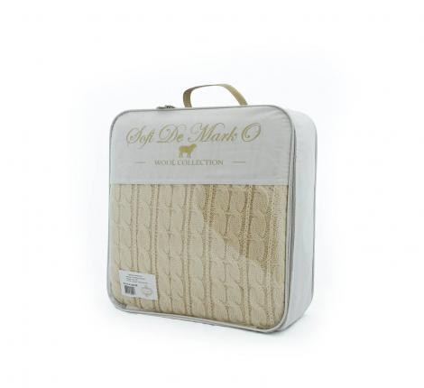 Плед вязаный "Sofi de Marko" Джовани (бежевый),160х220