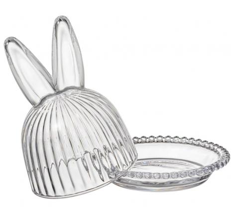Блюдо сервировочное с крышкой "RABBIT FAMILY", 14*14*16 см
