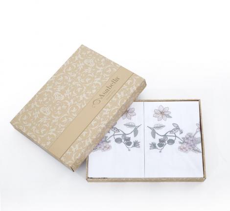 Постельное белье "Asabella" 2230-6 Сатин ДеЛюкс, Евро