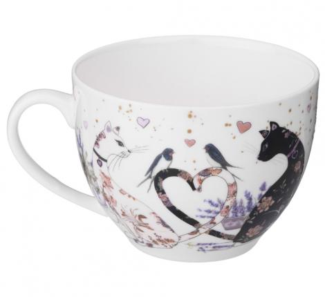 Чайный набор "ЛАВАНДОВЫЕ КОТЫ" на 6 персон, 12 предметов (275 мл)