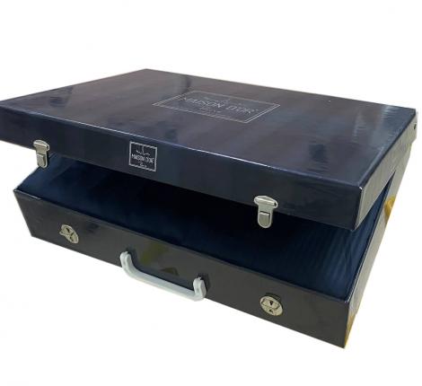 Постельное бельё "Maison D'or" ELEGANCE Страйп-сатин Евро, антрацит/бордо