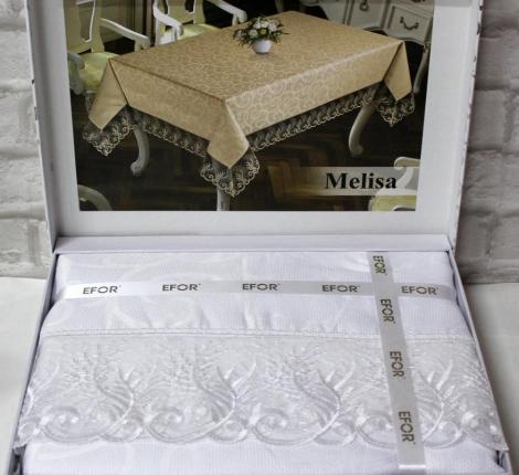 Скатерть EFOR "MELISA" 160х220, белый