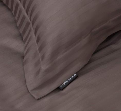 Постельное белье "Sofi de Marko" Моне (кофе) Страйп Сатин, Евро (50х70-2шт.)