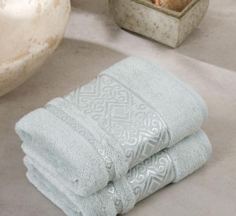 Комплект бамбуковых полотенец "METEOR" (50x90/2 шт.) ESCALE, светло-зелёный