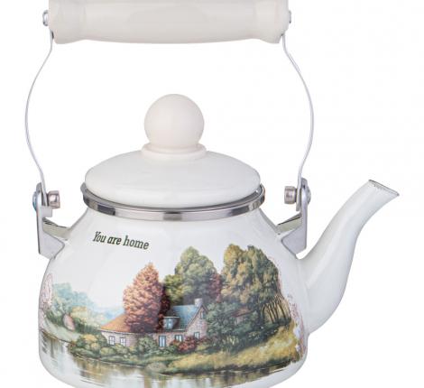 Чайник эмалированный со съёмным фильтром "FAMILY HOUSE", 0,85 Л