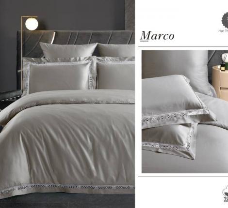 Постельное белье c мережкой "Diva Afrodita" MARCO люкс сатин, Евро