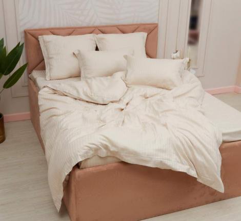 Постельное белье "Sofi de Marko" Моне (крем) Страйп Сатин, Семейный