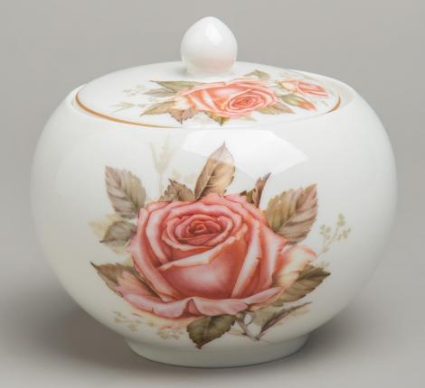 Чайный сервиз "КОРЕЙСКАЯ РОЗА" на 6 персон, 14 предметов