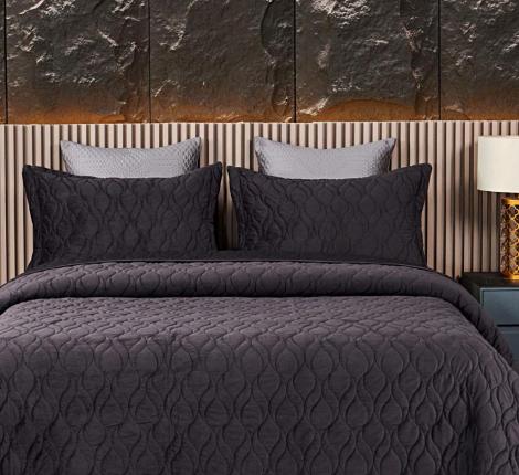 Покрывало "Sofi de Marko" Нобилис (антрацит) Велюр, 240х260