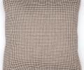 Подушка декоративная "CUBE" 40х40, кремово-черная клетка (кант бежевый)