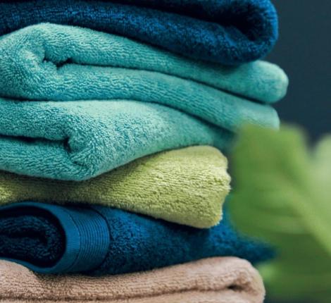 Полотенце махровое "Blanc des Vosges" UNI CELADON (бирюзовый), 55х110