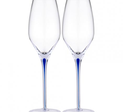 Набор бокалов для шампанского 2 штуки "ACCENT" SKY BLUE, 300 мл