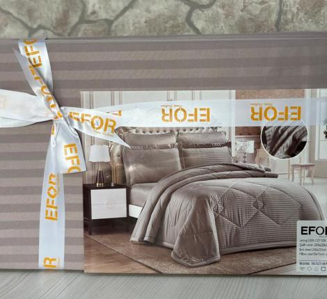 Постельное бельё EFOR SATEN LEYLAK сиреневый (4 наволочки), Евро