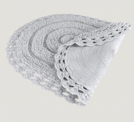 Набор ковриков для ванной &quot;KARNA&quot; кружевной YANA 60x100 + 50x70 см 1/2, Серый