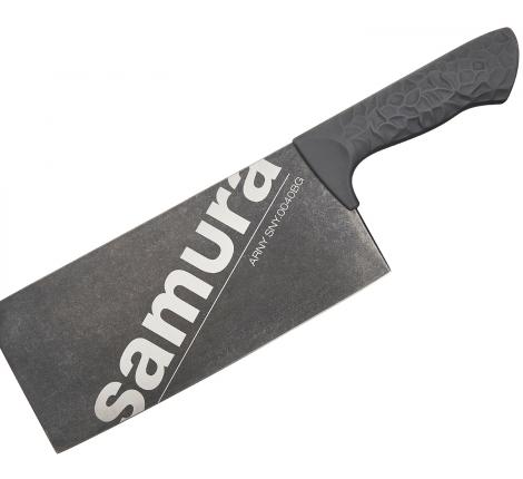 Азиатский кухонный топорик "Samura ARNY" 209 мм, ТЭП серый, AUS-8 с галтовкой