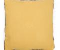 Подушка декоративная "Blanc des Vosges" VERONE CURRY 45х45, жёлтый (коричневый кант)