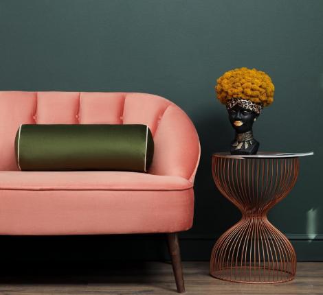 Подушка-валик "Sofi de Marko" Блейк (хаки) Велюр, 50х18х18