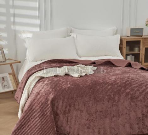 Покрывало велюровое "ROMANCE" JOY JH-01 Brick red, 220х240