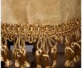 Скатерть круглая SANTALINO &quot;РОСКОШЬ&quot; с кистями 160 см, светлое золото