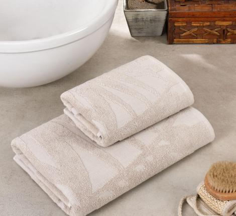 Комплект махровых полотенец "METEOR" (50x90/70х140) 2 шт. PATAYA, бежевый