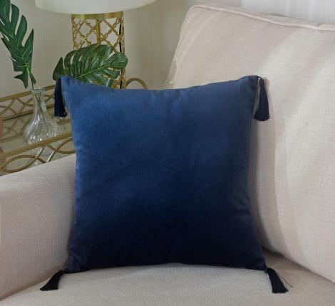 Наволочка декоративная "Sofi de Marko" Кэтрин (синяя) Велюр, 45х45 