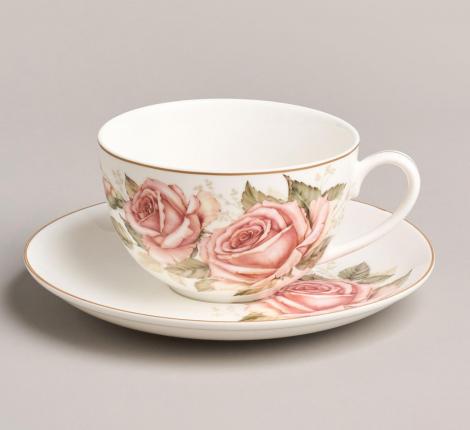 Чайный набор "КОРЕЙСКАЯ РОЗА" на 6 персон, 12 предметов (300 мл)