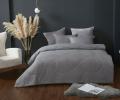 Постельное белье с одеялом "Kazanov.A." Оскар (серый бежевый) Велюр/Egypt Cotton, Семейный