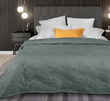 Покрывало Primavelle "ARTI" Биософт 140х200, Листья Графит