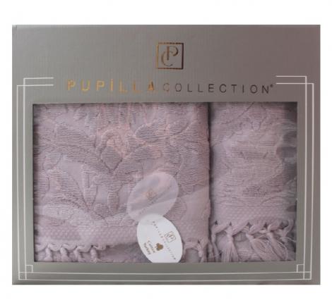 Набор махровых полотенец Pupilla "ELIZ" 50х90+70х140, Сирень