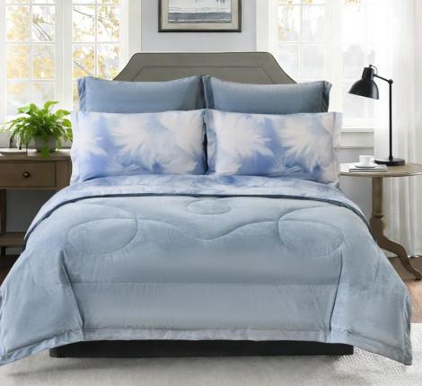 Постельное белье с одеялом "Sofi de Marko" Ренато №33 Велюр/Сатин, Евро