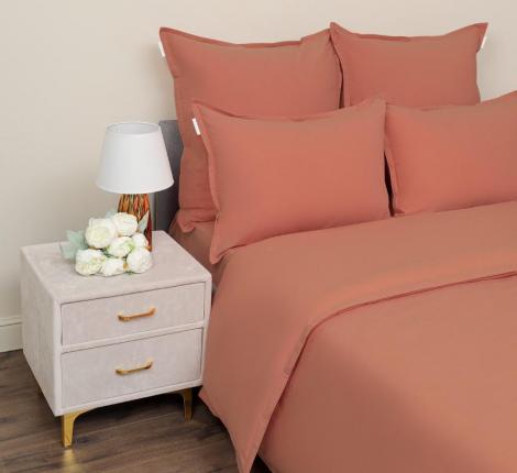 Постельное белье "Sofi de Marko" Саммер (кирпичный) Варёный хлопок, Семейный