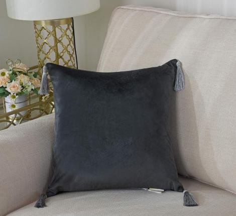 Наволочка декоративная "Sofi de Marko" Кэтрин (антрацит) Велюр, 45х45 