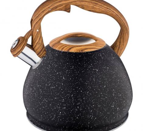 Чайник со свистком "BLACK MARBLE", 3,0 л