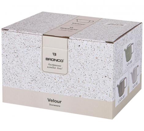 Чайник с металлическим ситом "VELOUR" (серый), 1200 мл