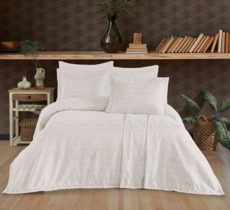 Гобеленовое покрывало "DO&CO" 240х260 (50x70-2 шт.) AYDA, кремовый