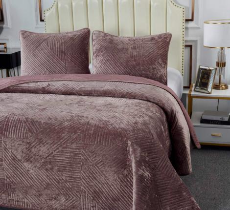 Покрывало "Sofi de Marko" Патрисия (пепел роза 1) Велюр, 240х260