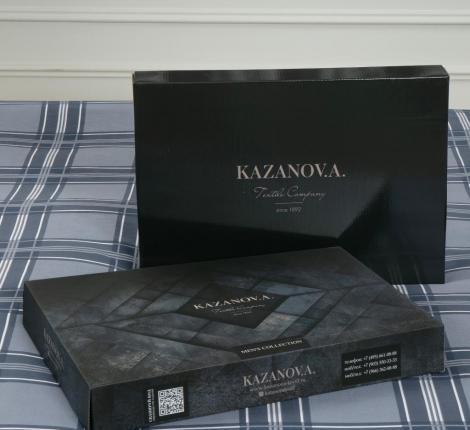 Постельное бельё "Kazanov.A." Альфред (деним платина) Сатин, Евро