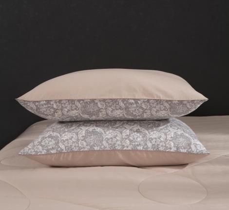 Постельное белье с одеялом "Kazanov.A." Остин (бежевый платина) Сатин, Евро