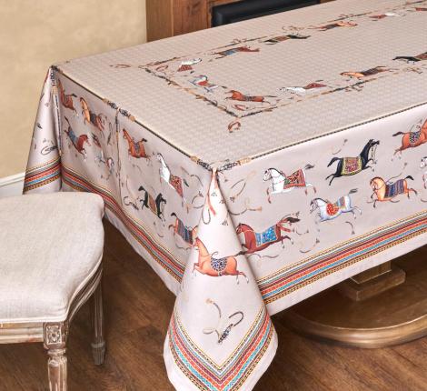 Скатерть с пропиткой SANTALINO "PASSAGE" 140х300 см, капучино