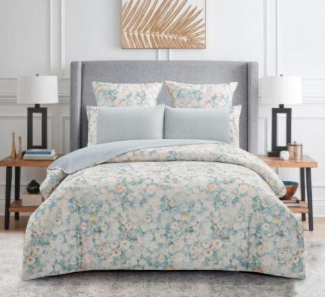 Постельное бельё "KARTEKS" жаккардовый сатин АКВАРЕЛЬ CVP 02, Евро