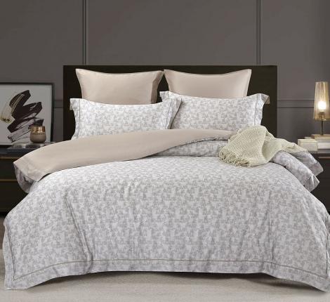 Постельное белье "Asabella" 2326-6 Сатин ДеЛюкс, Евро