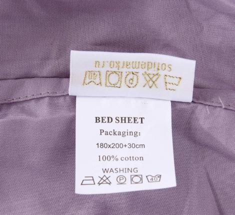 Простыня на резинке "Sofi de Marko" Марми (лиловый) Сатин, 180х200х30